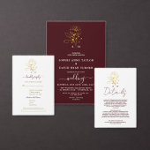Poster Gold Deep Burgundy 12 Table Seating Chart Wedding (Personnalisez la collection de ce créateur indépendant.)