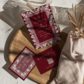 Code QR RSVP Mariage Argent Vieux Vin Dentelle Vin