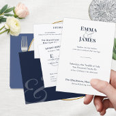 Navy Ampersand | Numéro de Table (Plié)
