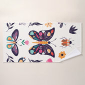 Collection d'éléments d'été du printemps à la main (Serviette de bain)