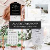 Choix de repas RSVP de mariage en calligraphie élé