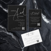 Minimalistische Delocate kalligrafie Zwart Bruilof (Personaliseer de collectie van deze zelfstandige maker.)