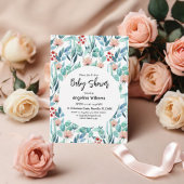 Carte d'invitation à baby shower plat avec design.