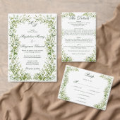 Carte D'accompagnement Code QR du site Web de mariage botanique Elegant G (Personnalisez la collection de ce créateur indépendant. )
