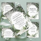 Delicate Spring Leaves Encirling Return Address Etiket