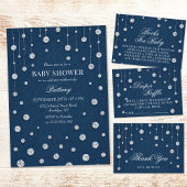 Serviette En Papier Blue Jean Denim et Diamond Baby shower