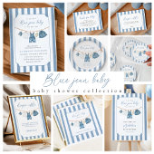 Carte d'invitation pour Baby Shower "Bébé Jean Ble