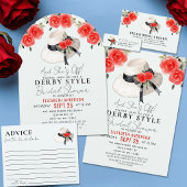 Invitation Grand Chapeau de Style Derby Rose pour Enterrement