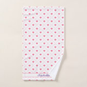 Collection des valentines du Coeur rose rustique (Serviette à main)