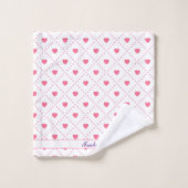 Collection des valentines du Coeur rose rustique (Gant de toilette)