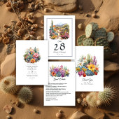 Numéro De Table Desert Hues Floral Mariage