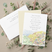Cartons Réponse Aquarelle Positano Italie Destination Mariage (Personnalisez la collection de ce créateur indépendant. Test)