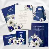 Zal je mijn bruidsblauw-Floral-gouddstof zijn? Bedankdoosjes