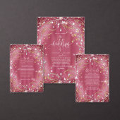 Diamanten van Liefde Roze Bruiloft Informatiekaartje (Personaliseer de collectie van deze zelfstandige maker.)