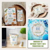 Dinosaur 1st Birthday Party | Cute Prehistoric Kaart