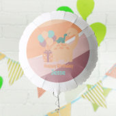 Assiettes En Carton Gâteau d'anniversaire Dinosaur orange rose neutre