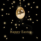 Serviette En Papier Happy Easter Gold Disco Ball