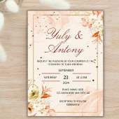 Carte De Placement Plan de table de mariage céleste aux fleurs d'oran