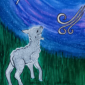 Carte de Noël avec agneau et étoile