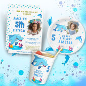 Coussin Mignonne dauphin de mer Animaux Nom Anniversaire