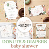 Invitation Fête de bébé Donuts et Couches