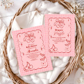 Serviette En Papier Baby shower de bow cerise Doodle