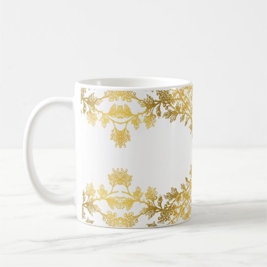 Collection d'or blanc rustique - Mug de café (Gauche)