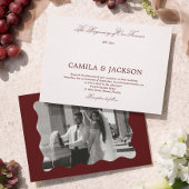Invitation Victorian Old Money Burgundy Wedding