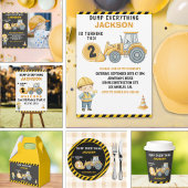 Serviette En Papier "Construction Zone Party – Dump Truck 2nd Birthday