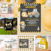 Invitation "DUMP EVERYTHING! Photo –Construction 3rd Birthday