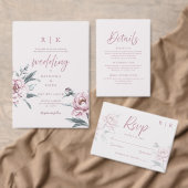 Save The Date Enregistrer La Date Mariage De Peony Rose Dusky (Personnalisez la collection de ce créateur indépendant. )