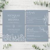 Poster Mariage minimaliste Dusty Blue (Personnalisez la collection de ce créateur indépendant.)