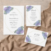 Carte Postale Bleu Poussiéreux Or Aquarelle Floral Enregistrez l (Personnalisez la collection de ce créateur indépendant. )