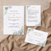 Save The Date Mariage d'aquarelle bleu foncé (Personnalisez la collection de ce créateur indépendant. )