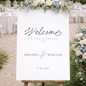 Invitation Dusty Blue Minimalist Wedding Guest Book Sign