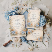 Invitation Dusty Blue Garden Wedding