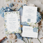 Invitation de mariage au blason de monogramme d'ho