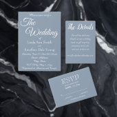 Invitation Dîner de répétition Mariage Dusty Blue Simple Styl (Personnalisez la collection de ce créateur indépendant. )