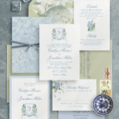 Sticker Classic Blue Hydrangea Wedding Guest Address