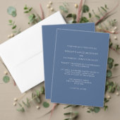 Invitation Tout En Un Dusty Blue QR Code Mariage RSVP (Personnalisez la collection de ce créateur indépendant. Test)