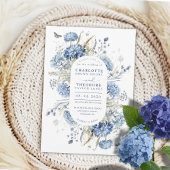 Invitation En Aluminium Dusty Blue Fleur sauvage Boho Chic Garden Mariage