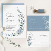 Carte de réponse de mariage florale à fleurs sauva