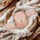 Invitation Dusty Blush Rose Garden Quinceañera