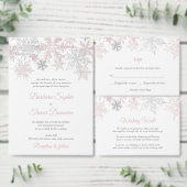Programme Dusty Pink & Silver Snowflakes Mariage hivernal (Personnalisez la collection de ce créateur indépendant.)