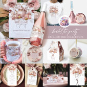 Bruids Thee Douche Pastel Roze Goud Custom Menu