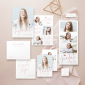 Carte Conseil Pink Simple Modern Script Graduate advice & wishes