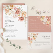 Carte de numéro de table de mariage rose poussiére