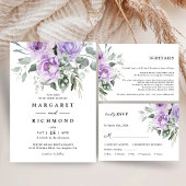 Numéro De Table Dusty violet Rustique Mariage floral