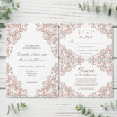 Stoffig roos kant bruiloft familie gereserveerd te kaart (Personaliseer de collectie van deze zelfstandige maker.)