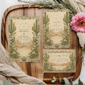 Invitation Earthy Botanical Desert Wedding